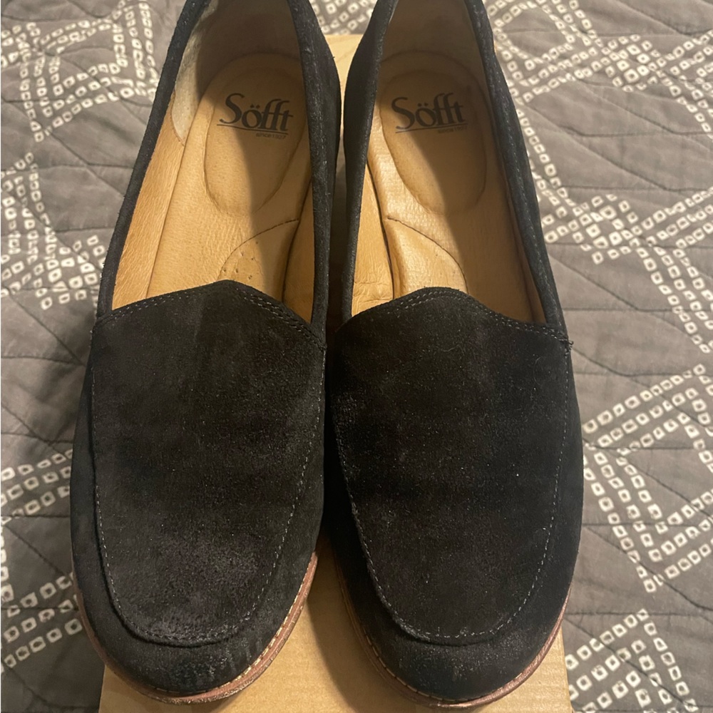 SOFT shoes black Suede 8.5M